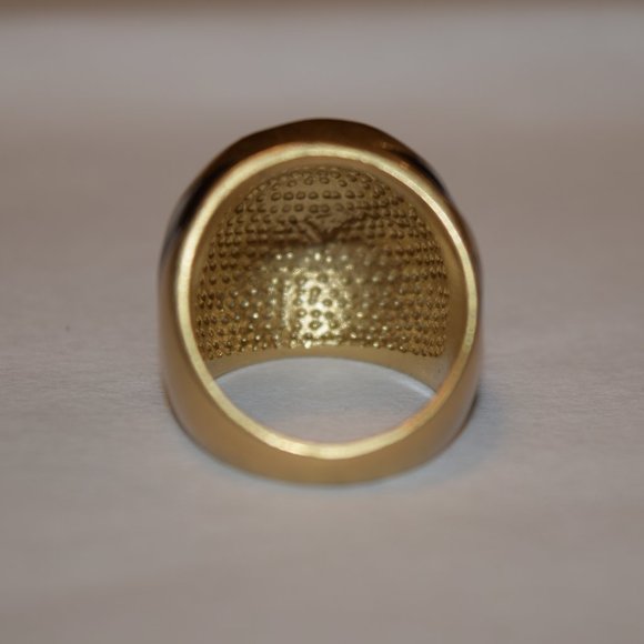 LIA SOPHIA Ring Black Gold Size 7 - Picture 5 of 6